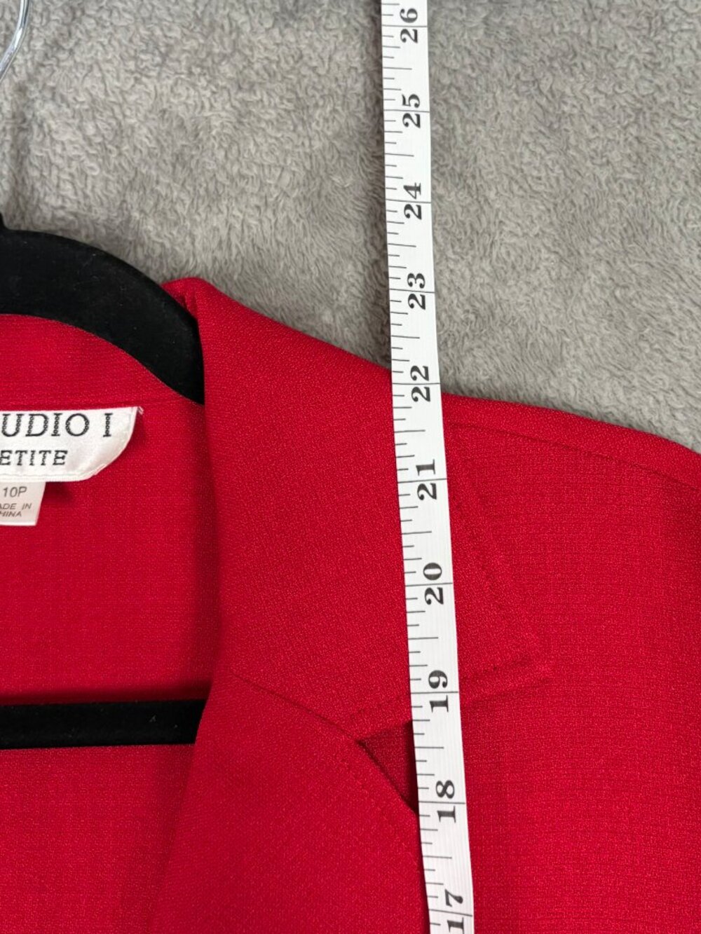 Studio 1 Y2K Blazer Jacket Womens 10P Red Short Sleeve Belted Preppy Uptown Chic - Picture 7 of 8